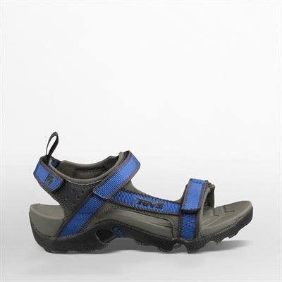Sort sportssandal til børn med velcro lukning.