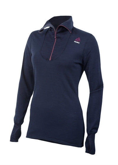 Aclima Doublewool Polo with zip woman