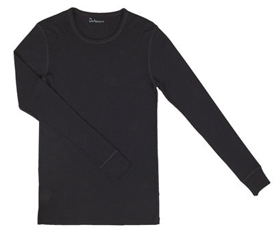 Langærmet sandfarvet slim fit uldtrøje til mænd.