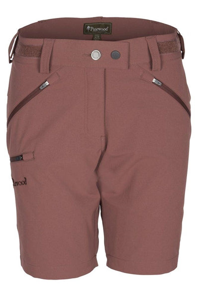 Grå Pinewood trekking shorts til kvinder med lynlåslommer.