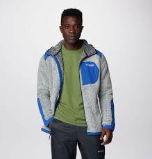 Herrejakke i blød beige fleece med lynlåse.
