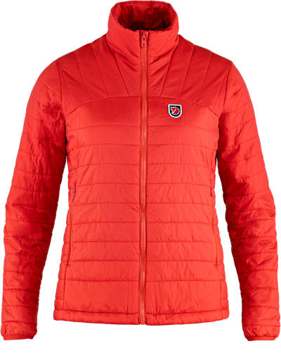 Lilla Fjällräven jakke med lynlås og hætte.