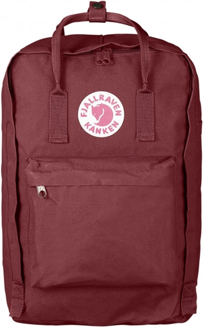 Rød Fjällräven Kånken rygsæk med laptop rum.