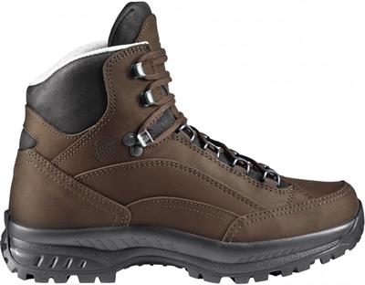 Brune vandrestøvler i vokset nubuck læder til kvinder