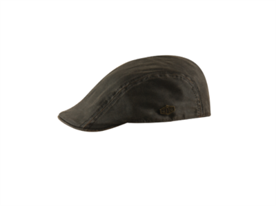 Mørkebrun sixpence cap i bomuld med MJM logo
