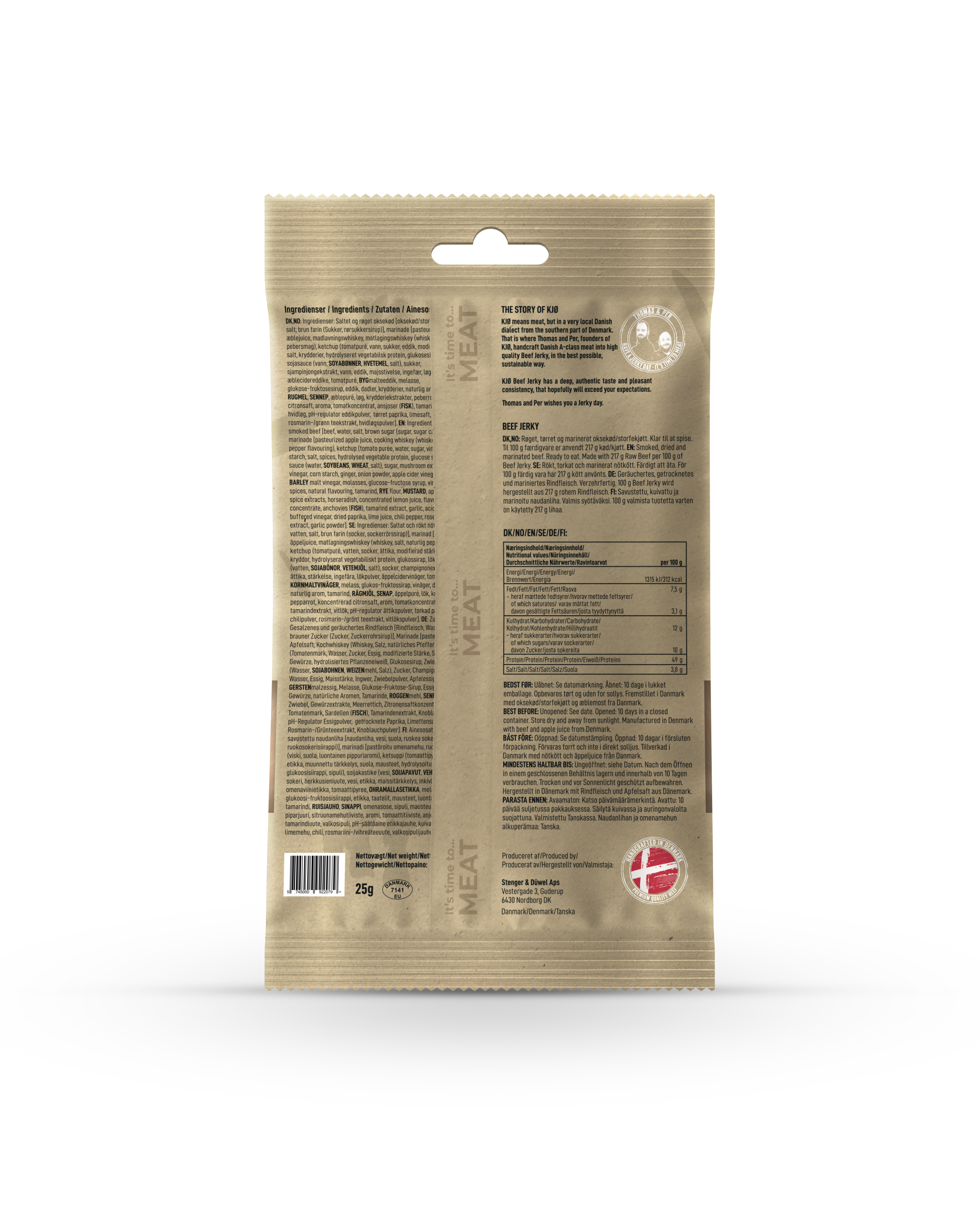 Kjø Original - Spicy Beef Jerky 25g.