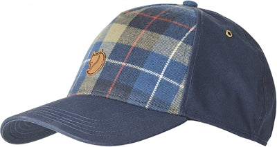 Fjällräven Övik Plaid Cap - Navy