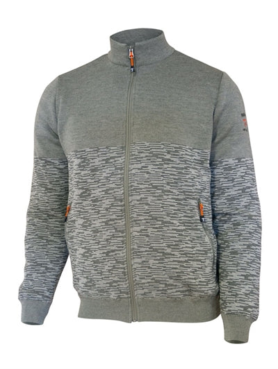 Ivanhoe windbreaker i grå med lynlås og lommer.