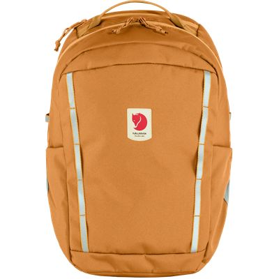 Blå Fjällräven rygsæk til børn med refleks detaljer.