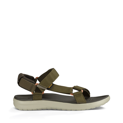 Herresandal i sort med justerbare stropper og gummisål