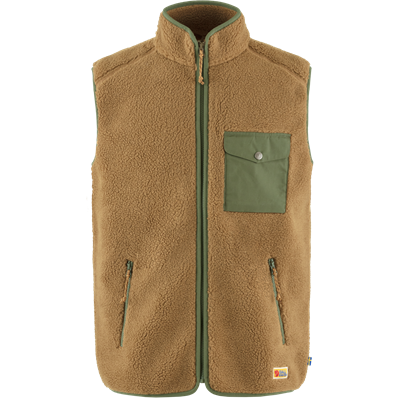 Sort Fjällräven vest med lynlås og lommer foran.