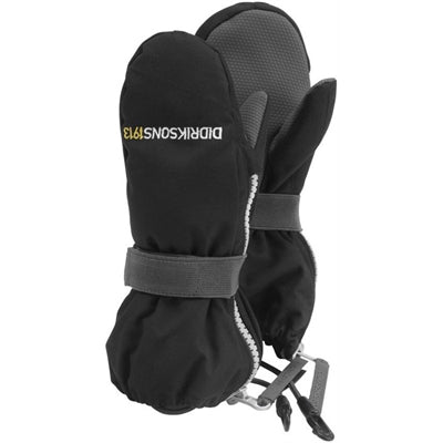 Didriksons Biggles Kids Zip Mittens - Black