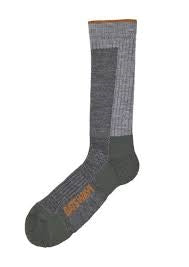 Calf høj unisex strømpe i oliven og grå.
