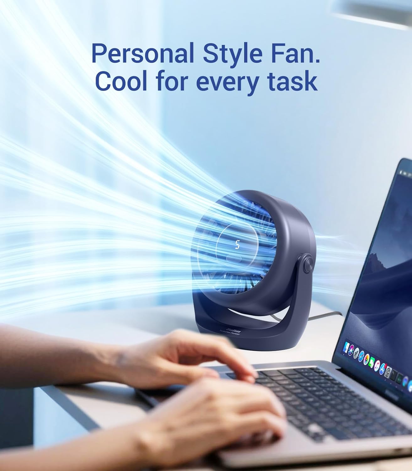 DiveBlues TurboBreeze USB Fan Dark Blue