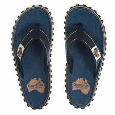 Unisex flip-flops med genbrugt bomuldscanvas og gummisål.