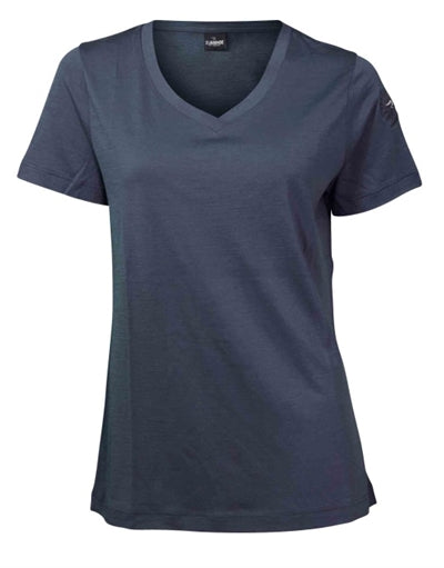 Kvinders kortærmet t-shirt i merinould med rund hals.