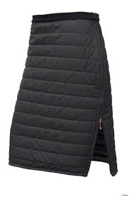 Lang nederdel med kogt uld, reversibel design, farve sand.