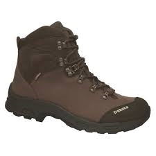 Brune vandrestøvler i nubuck læder med snørebånd.
