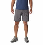 Grå vandreshorts med flere lommer og elastisk talje.