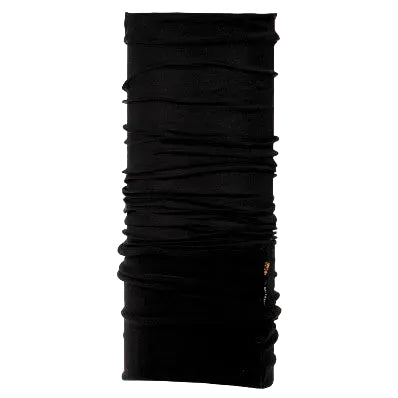 Sort polarfleece halsvarmer i rørformet design fra Buff.