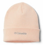 Blå hue med Columbia logo til vinter sportsbrug.