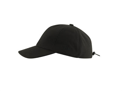 Sort softshell hue med grå øreflapper.