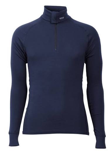 Brynje Classic Wool Zip Polo Men's Navy
