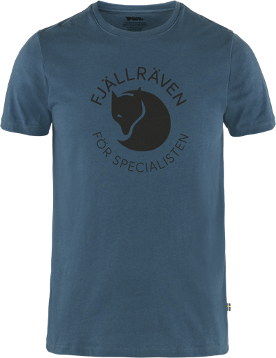 Mand T-shirt med Fjällräven logo og korte ærmer.