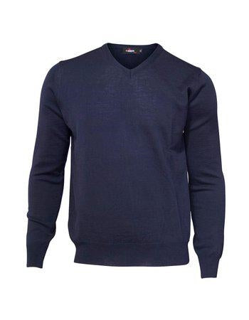 Mand i Ivanhoe merino v-hals sweater