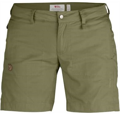 Kvinders lette, åndbare vandreshorts med flere lommer.