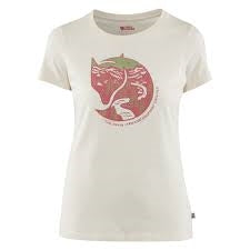 Hvid T-shirt med arktisk ræv print.