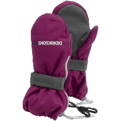 Didriksons Biggles Kids Zip Mittens - Dark Lilac
