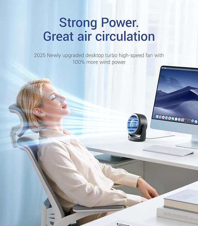 DiveBlues TurboBreeze USB Fan Black