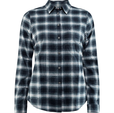 Langærmet ternet flannel skjorte til kvinder.