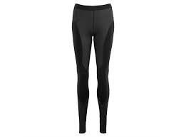 Kvinders sorte slim-fit tights med elastik og uldmesh.