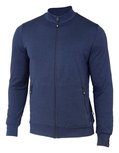 Slim fit jakke med lynlås og sidelommer.