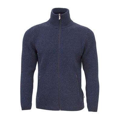 Grøn herre pullover med halv lynlås design.