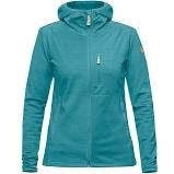 Damehoodie i fleece med hætte fra Fjällräven.