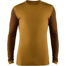 Lys grå langærmet t-shirt med rund hals til mænd.