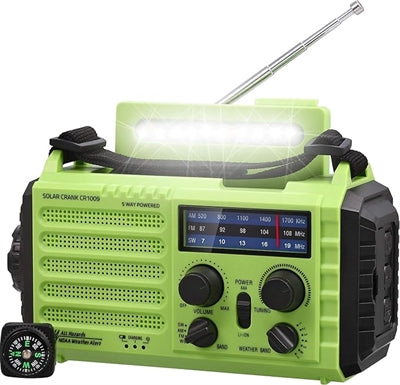 Nødradio AM/FM/SW 4000mAh Batteri