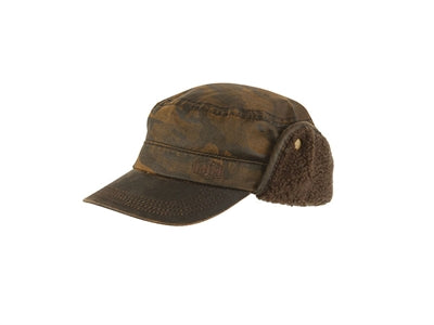 Camouflage kasket med øreklapper til jagt og vinter.