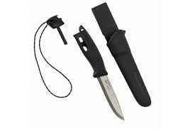 Mora Companion Spark kniv med integreret tændstål i skæftet.