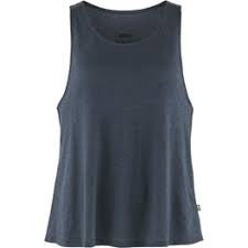 Lys blå, ærmeløs tanktop til kvinder med rund hals.