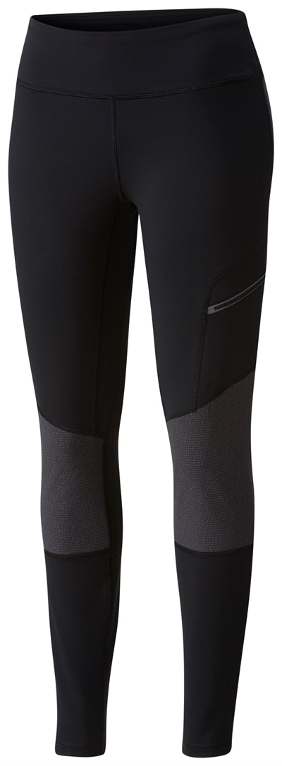 Sort trekking leggings med lommer og forstærkninger