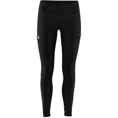 Kvinde trekkingtights med forstærkede knæ og højt liv.