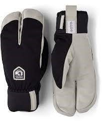 Hestra handske med 3-finger split og Velcro lukning